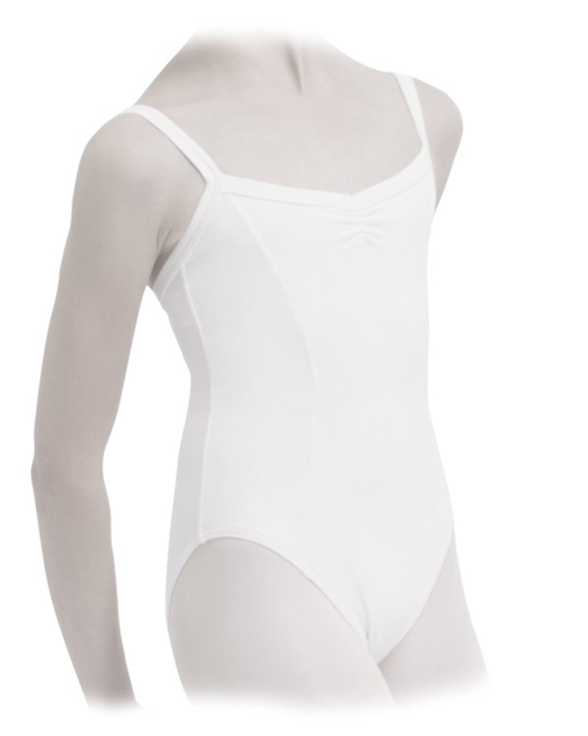 ギャザードフロント レオタード - キッズ - ブラン ギャザードフロント レオタード - キッズ - ブラン