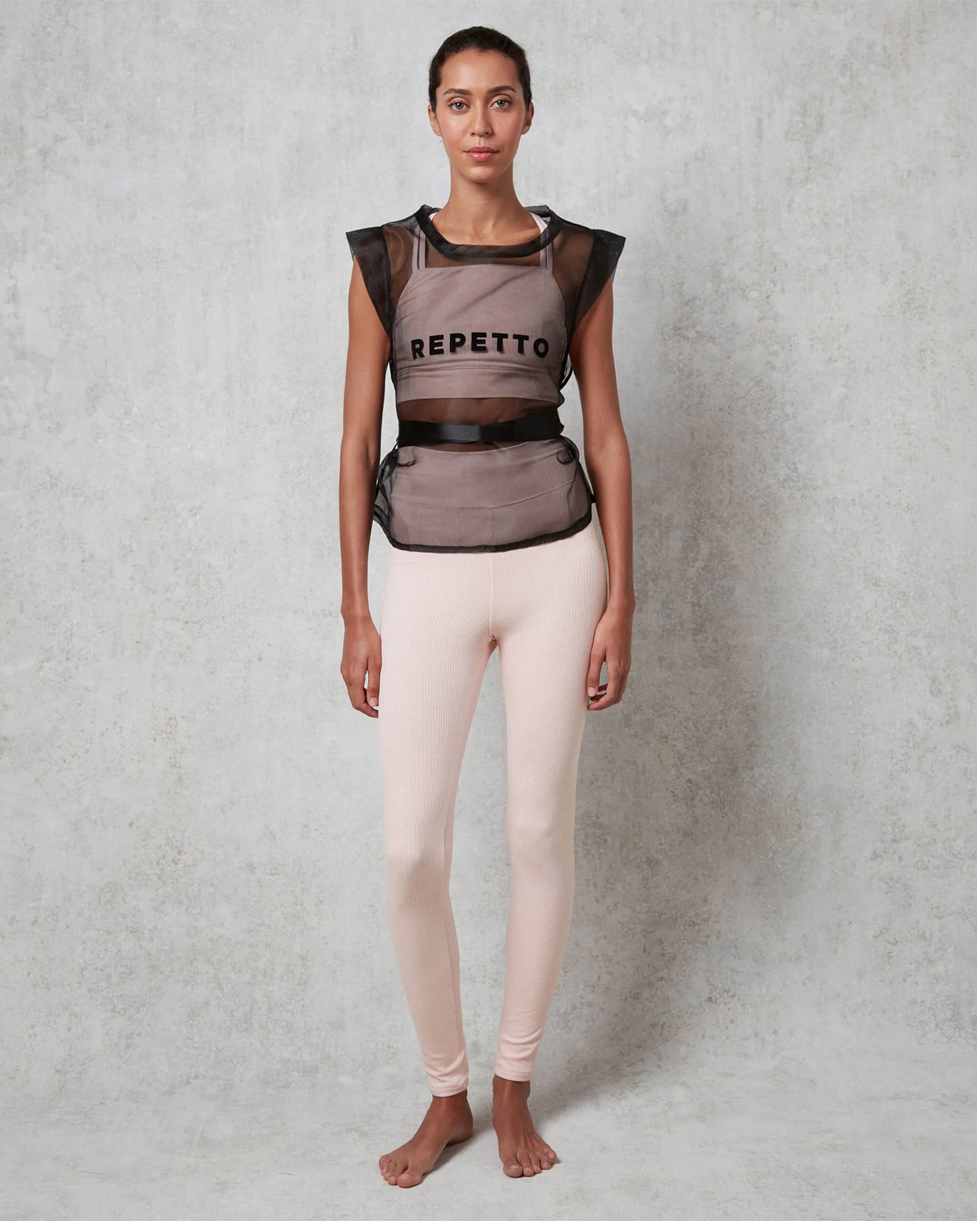 チュール チュニック w/タイ - ノワール チュール チュニック w/タイ - ノワール