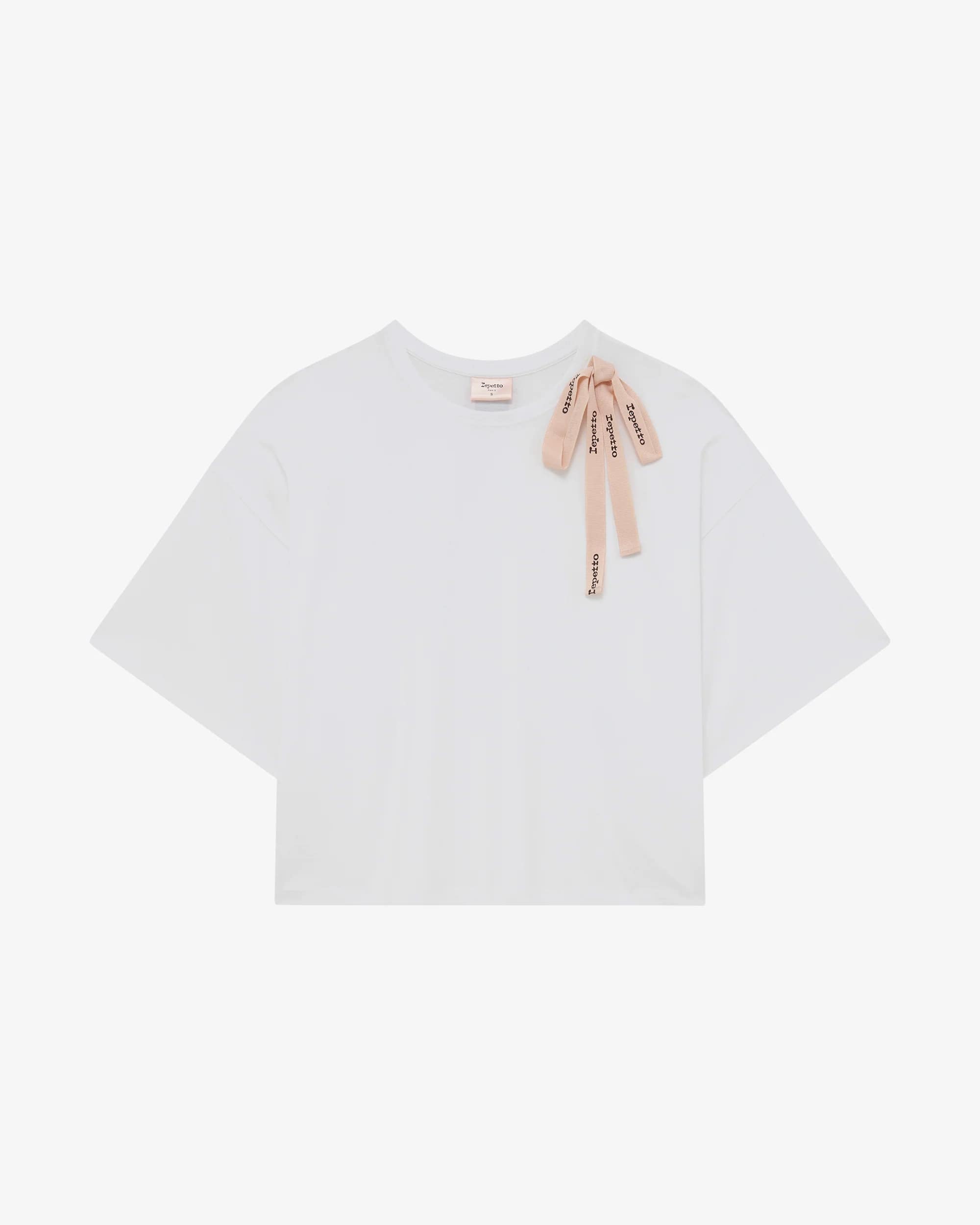 ショルダー ボウ Tシャツ - ブラン ショルダー ボウ Tシャツ - ブラン