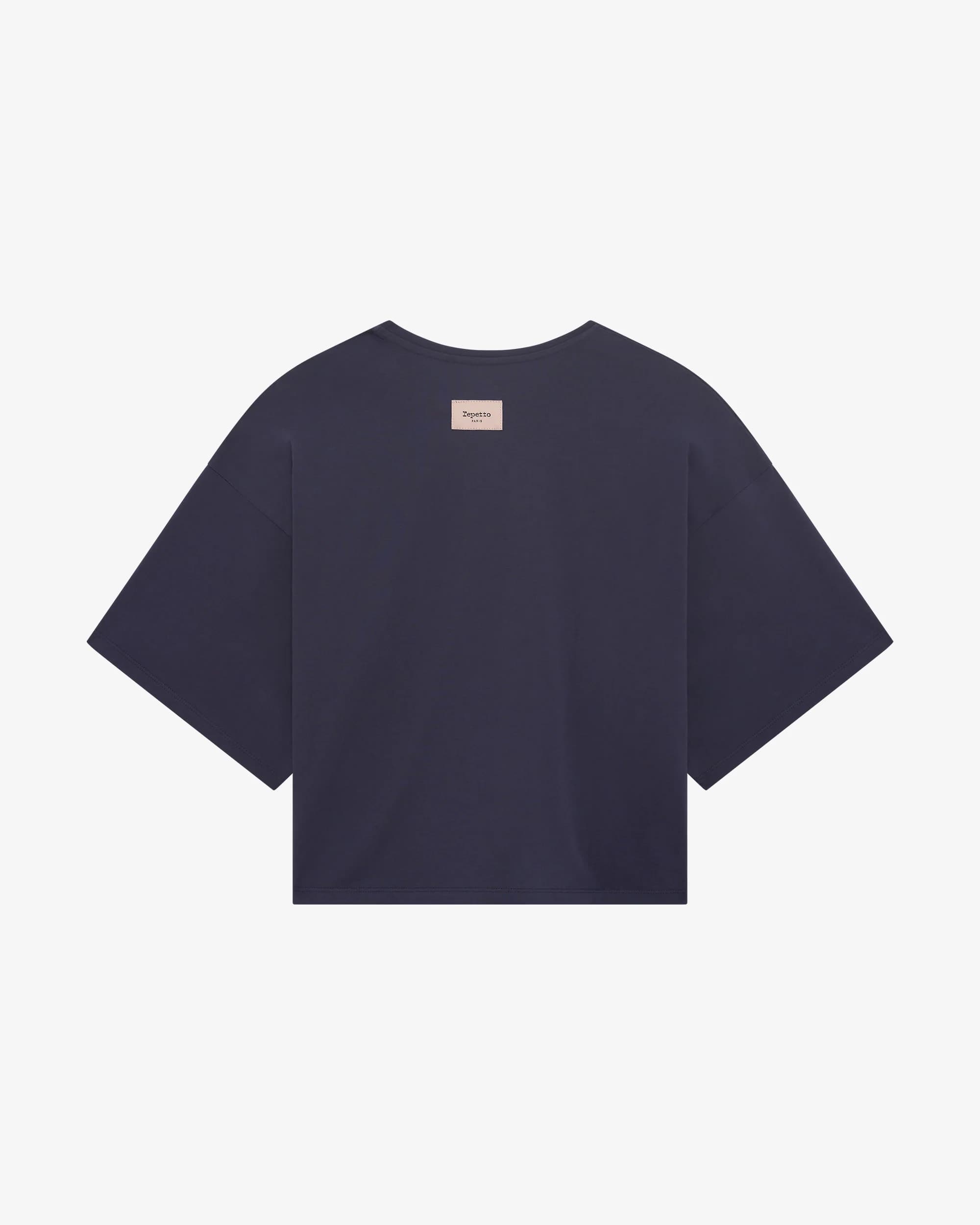 ショルダー ボウ Tシャツ - マリン