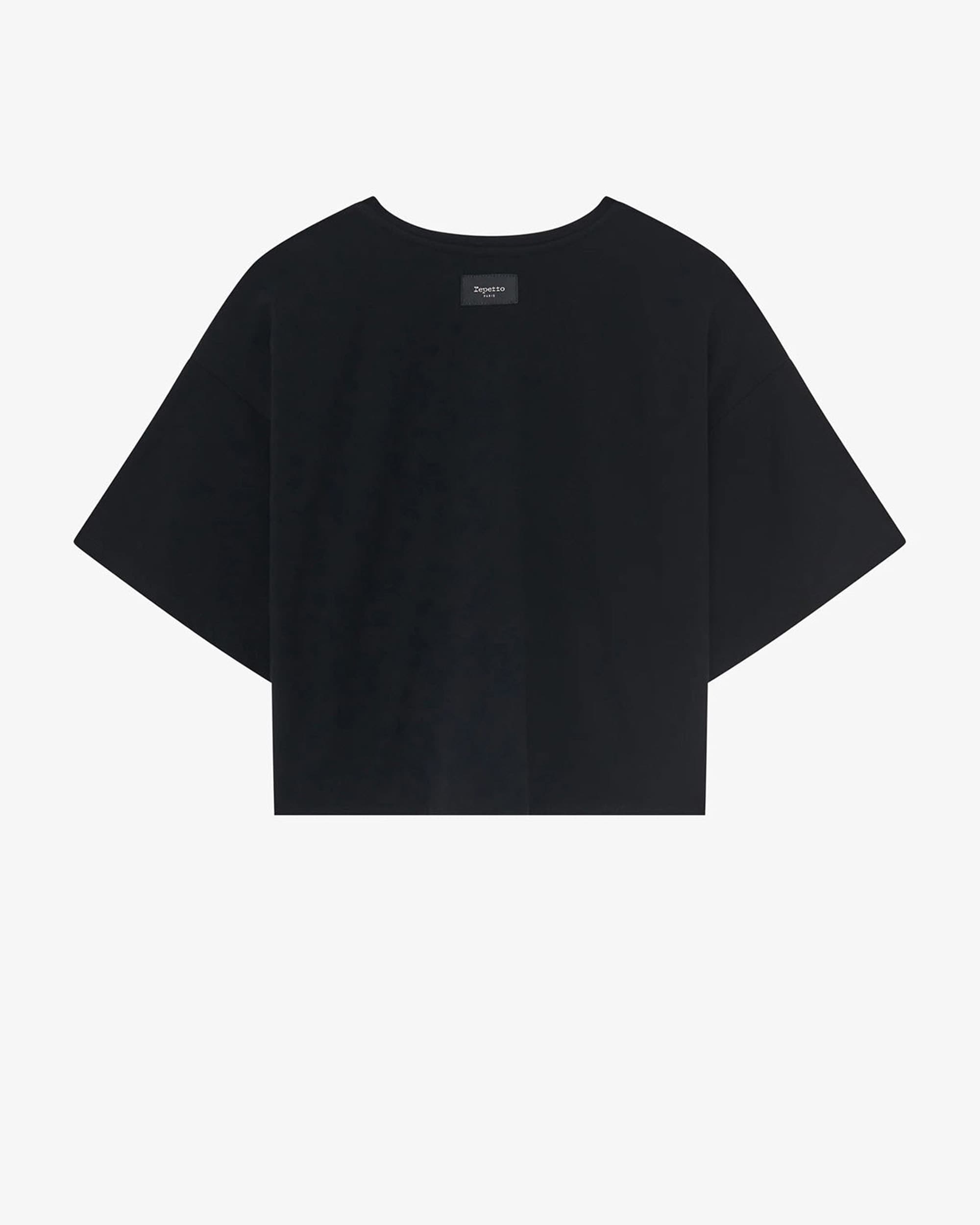 Shoulder knot T-shirt - ノワール Shoulder knot T-shirt - ノワール