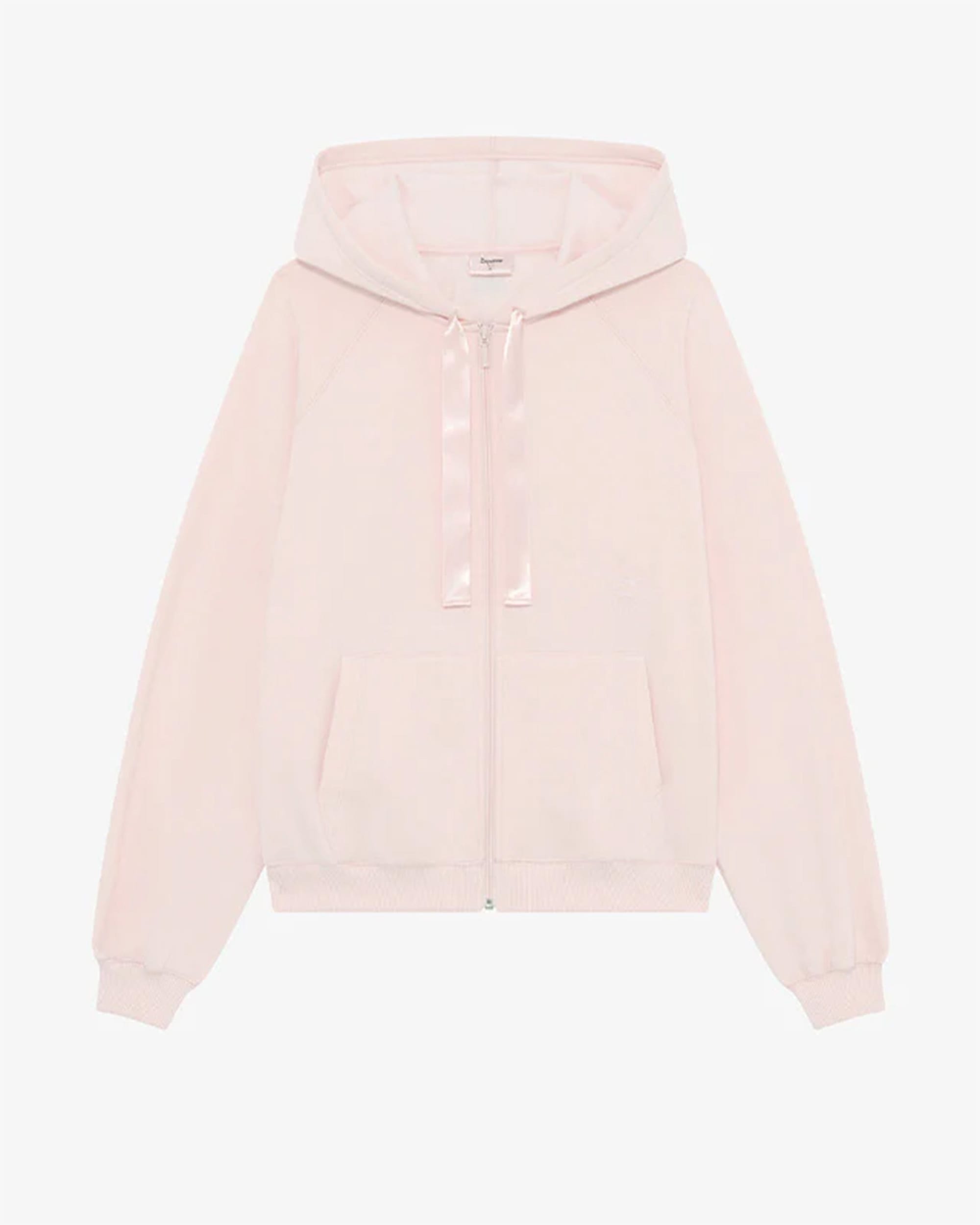 フーデッドジップ スウェット - ローズ クレ