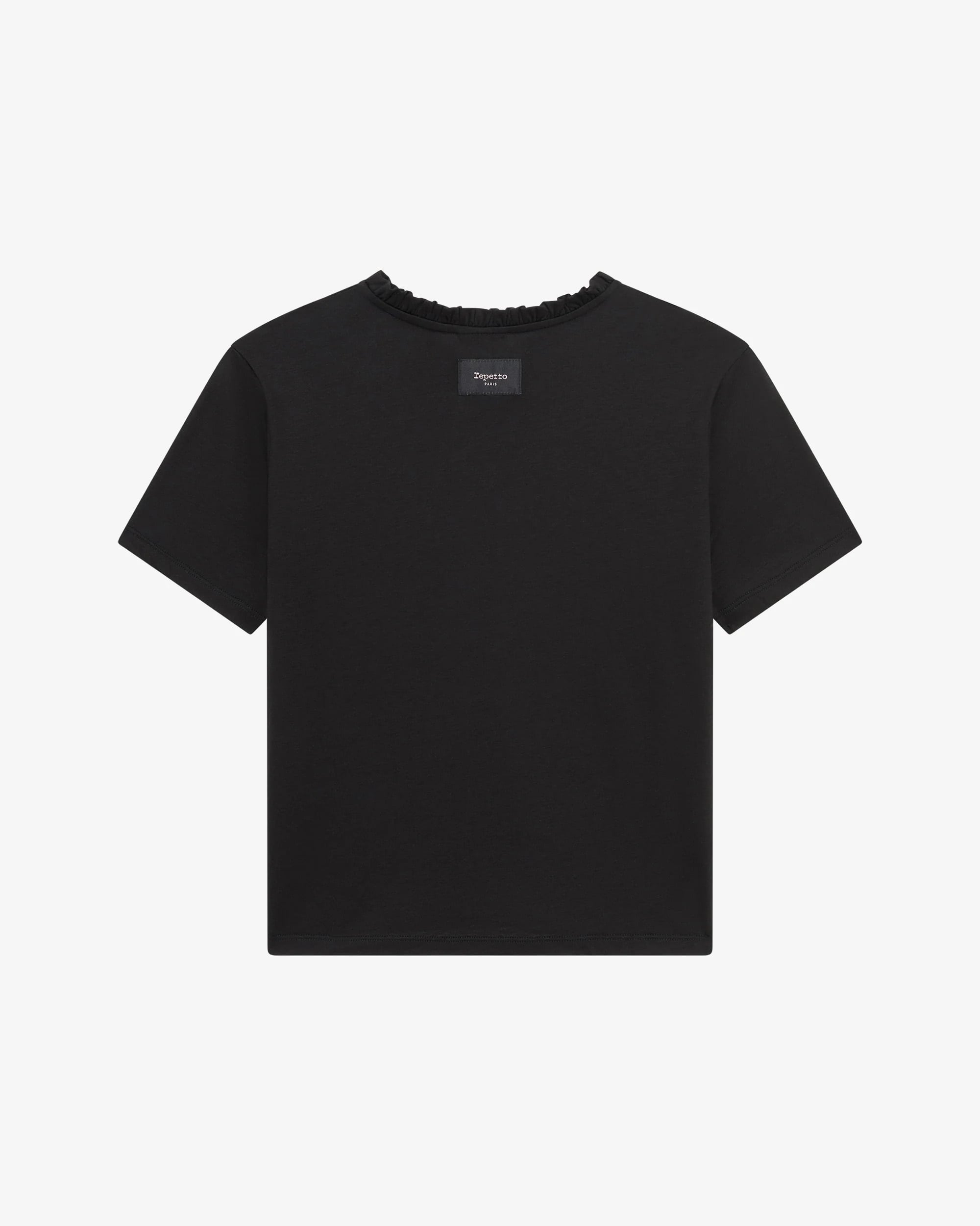 ラッフルド カラー Tシャツ - ノワール