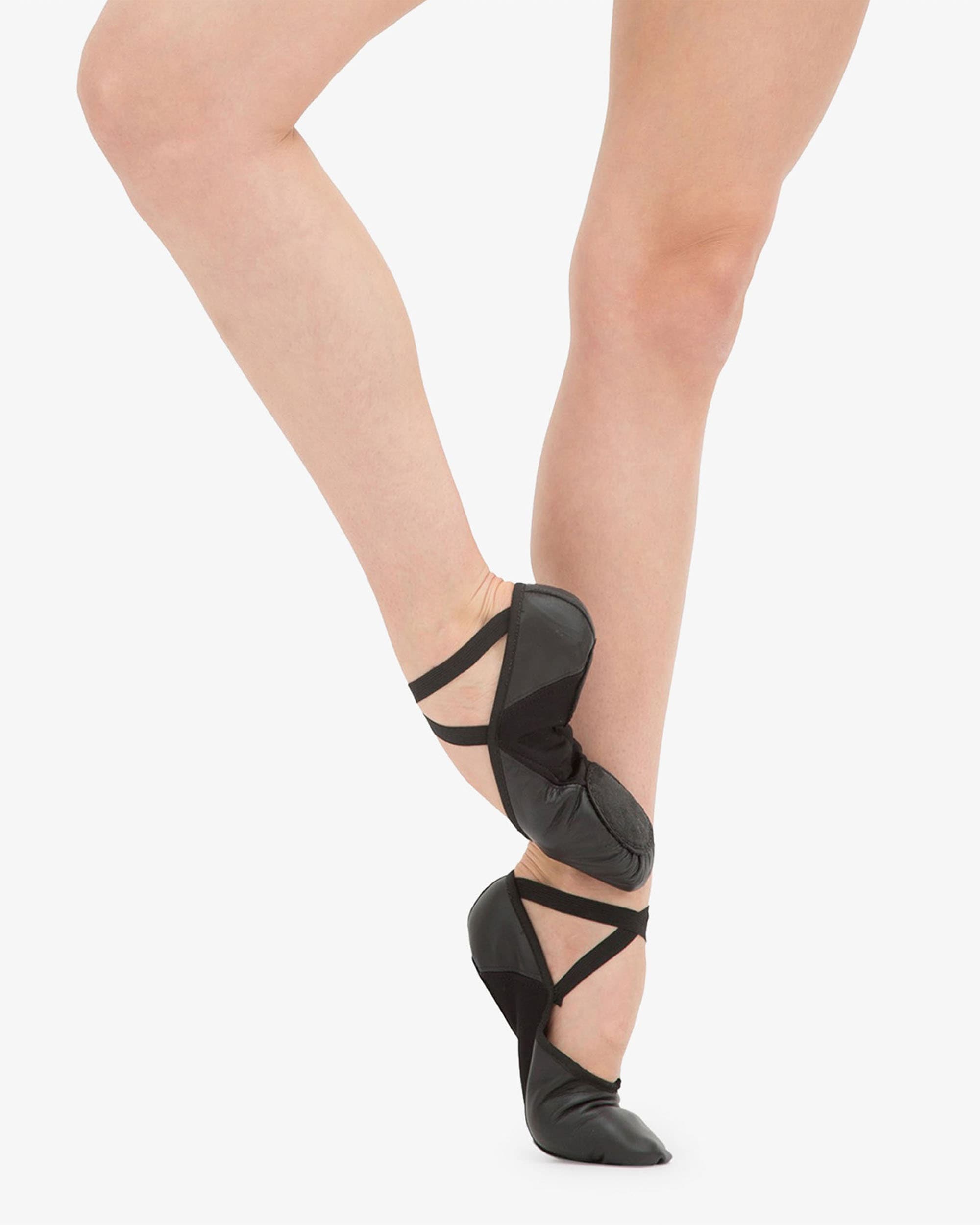 Professional soft ballet shoes with split sole - ノワール Professional soft ballet shoes with split sole - ノワール